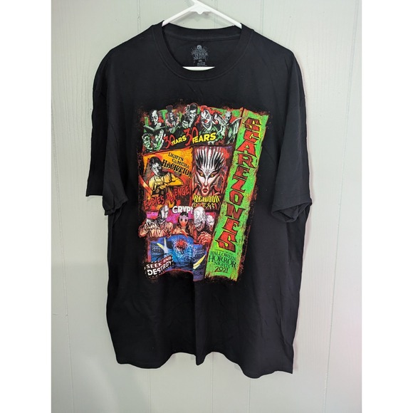 Universal Studios Halloween Horror nights 2021 scare zones 30 years 2XL t-shirt - Picture 3 of 4